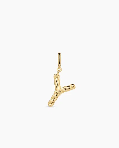 Gorjana Crew Alphabet Statement Charm In 18k Gold Plated