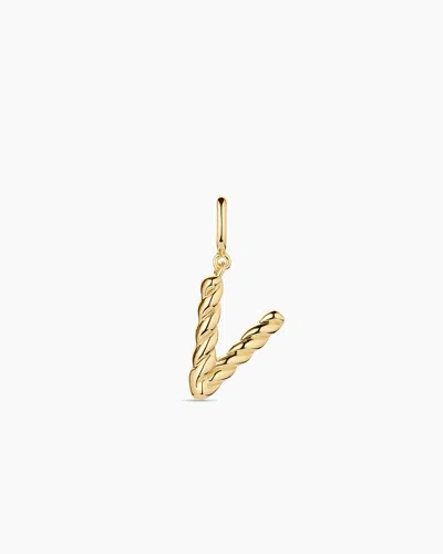 Gorjana Crew Alphabet Statement Charm In 18k Gold Plated
