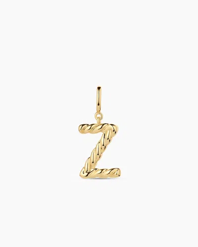 Gorjana Crew Alphabet Statement Charm In 18k Gold Plated