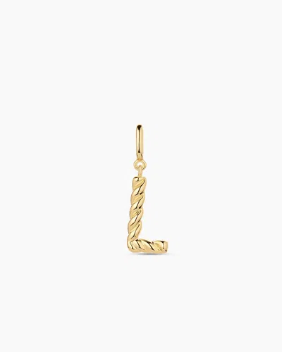 Gorjana Crew Alphabet Statement Charm In 18k Gold Plated