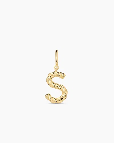 Gorjana Crew Alphabet Statement Charm In 18k Gold Plated