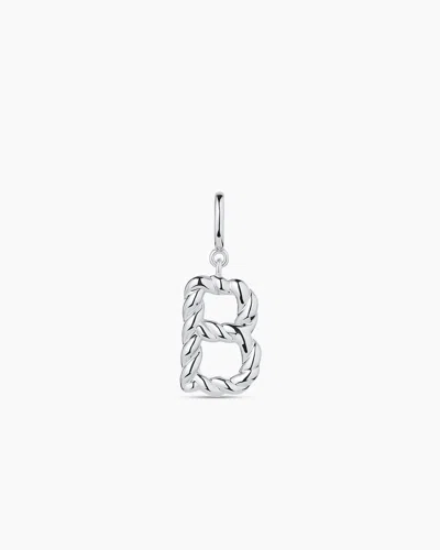 Gorjana Crew Alphabet Statement Charm In Silver Plated