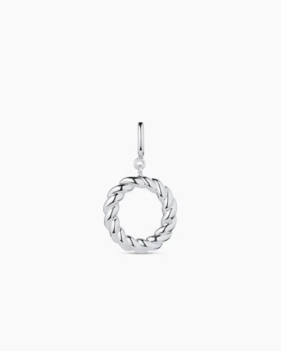 Gorjana Crew Alphabet Statement Charm In Silver Plated