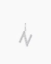 Gorjana Crew Alphabet Statement Charm In Silver Plated