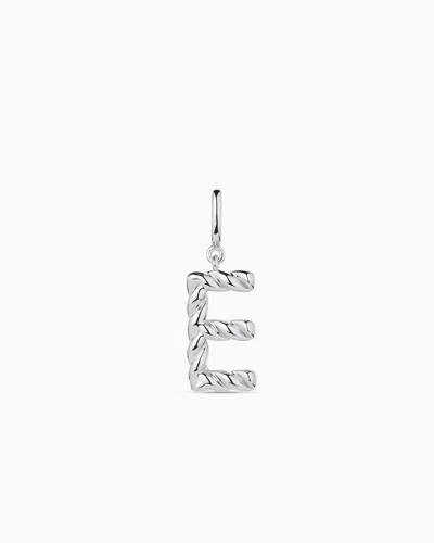 Gorjana Crew Alphabet Statement Charm In Silver Plated