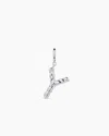 Gorjana Crew Alphabet Statement Charm In Silver Plated