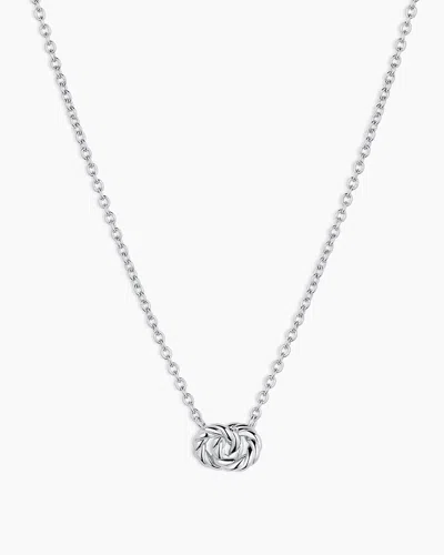 Gorjana Crew Interlocking Necklace In Silver Plated