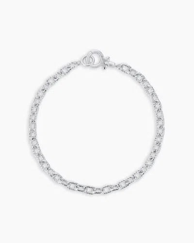 Gorjana Crew Mini Link Bracelet In Silver Plated