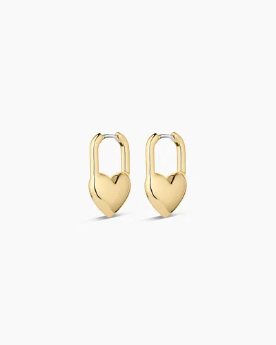 Gorjana Heart Padlock Huggies