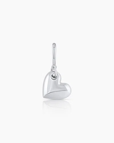 Gorjana Lou Heart Parker Charm In Silver Plated