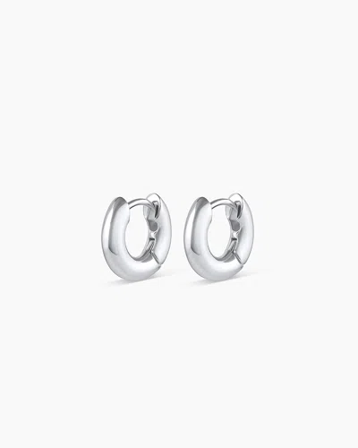 Gorjana Lou Huggies In Silver Plated
