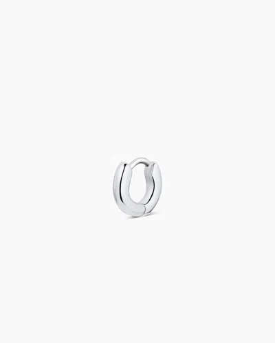 Gorjana Lou Single Huggie In Rhodium Plated