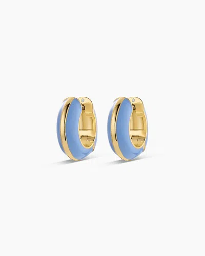 Gorjana Lou Stripe Huggies In 18k Gold Plated