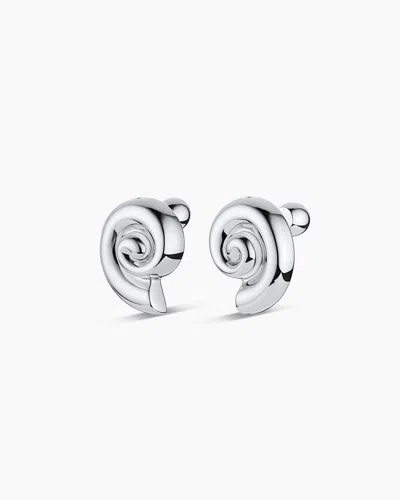 Gorjana Nautilus Statement Earrings In Silver Plated