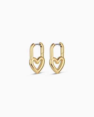 Gorjana Open Heart Padlock Huggies