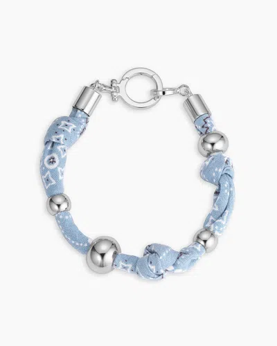 Gorjana Paisley Bandana Knot Bracelet In Silver Plated