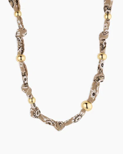 Gorjana Paisley Bandana Knot Necklace In 18k Gold Plated
