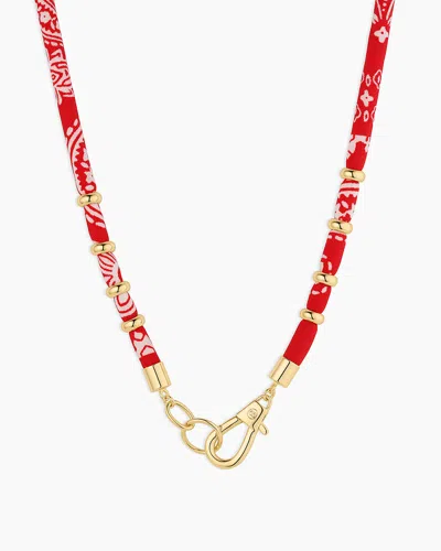 Gorjana Paisley Bandana Long Necklace In 18k Gold Plated