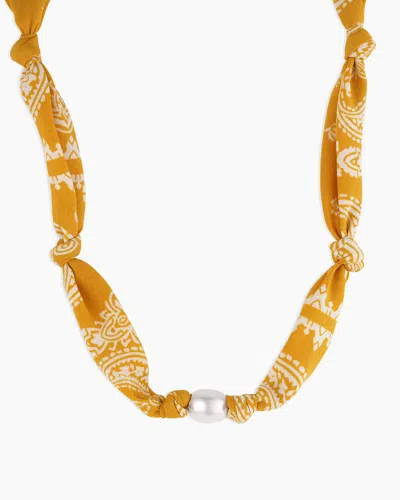 Gorjana Paisley Bandana Pearl Necklace