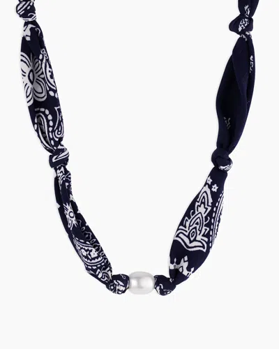 Gorjana Paisley Bandana Pearl Necklace In 18k Gold Plated