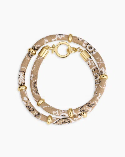 Gorjana Paisley Bandana Wrap Bracelet In 18k Gold Plated