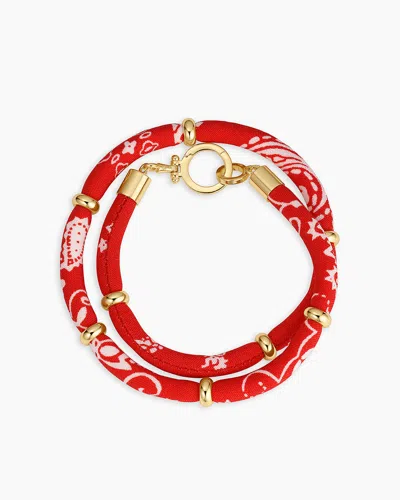 Gorjana Paisley Bandana Wrap Bracelet In 18k Gold Plated