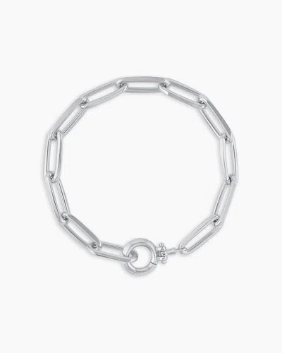 Gorjana Parker Xl Bracelet In Silver Plated