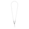 Gorjana Power Gemstone Necklace In Silver And Black Onyx In Silver