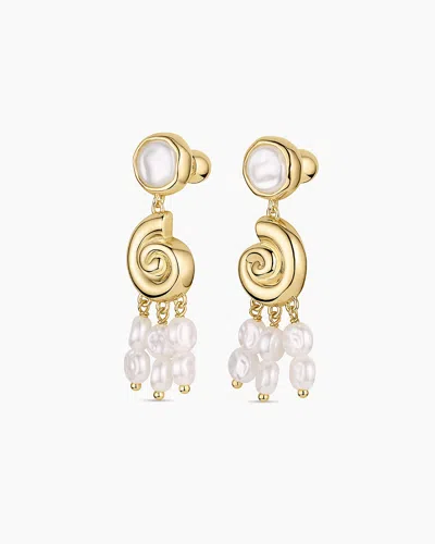 Gorjana Reese Pearl Nautilus Earrings