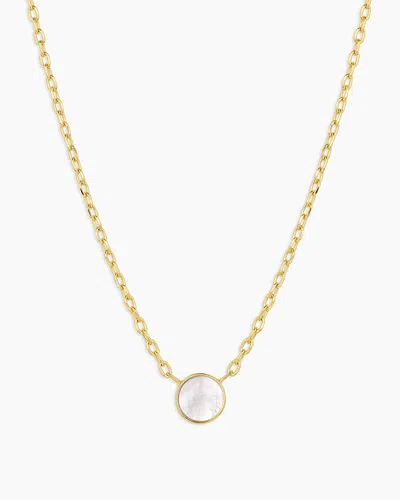 Gorjana Rose Marble Coin Necklace In 18k Gold Plated
