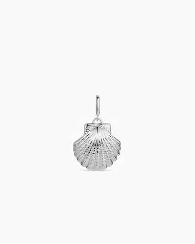 Gorjana Scallop Parker Charm In Silver Plated