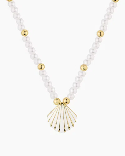 Gorjana Scallop Pearl Necklace