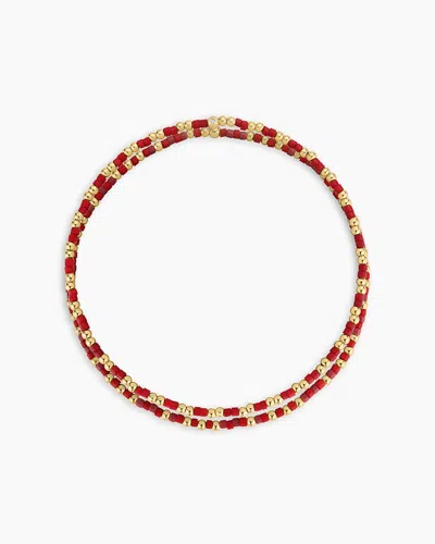 Gorjana Scout Beaded Bracelet In 18k Gold Plated