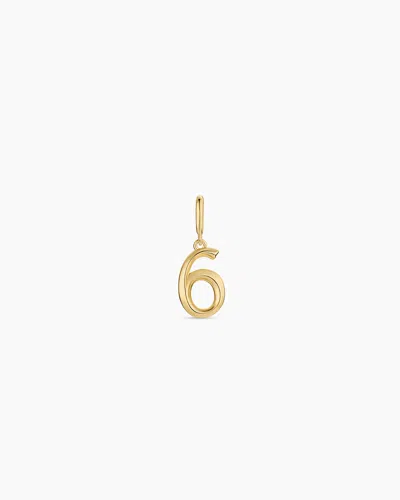 Gorjana Scout Number Charm In 18k Gold Plated
