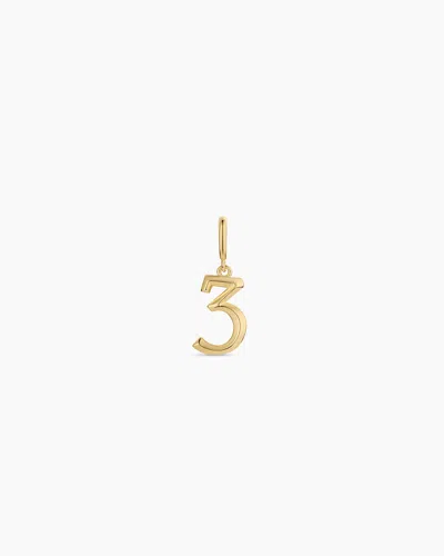 Gorjana Scout Number Charm In 18k Gold Plated