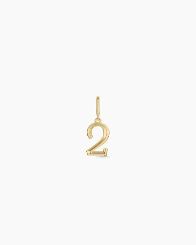 Gorjana Scout Number Charm In 18k Gold Plated