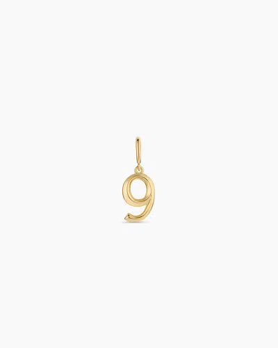 Gorjana Scout Number Charm In 18k Gold Plated