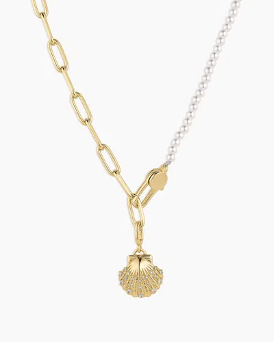 Gorjana Shimmer Scallop Shell Charm Necklace
