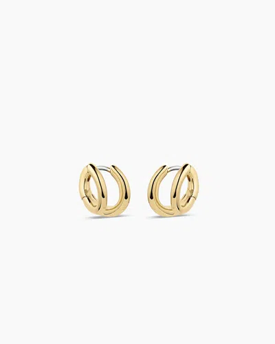 Gorjana Taner Double Huggies In 18k Gold Plated