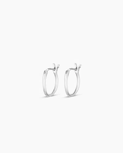 Gorjana Taner Mini Huggies In Silver Plated