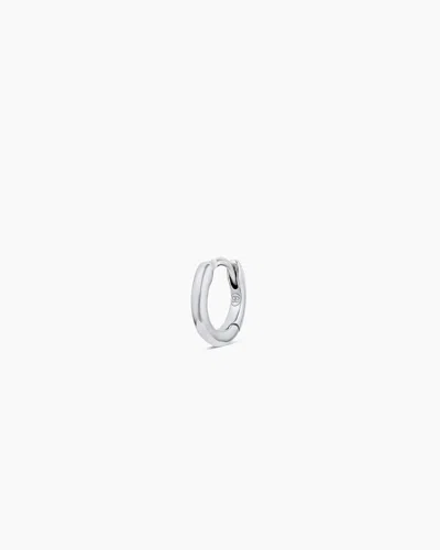 Gorjana Taner Single Huggie In Rhodium Plated