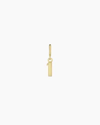 Gorjana Varsity Numbers Parker Charm In 18k Gold Plated