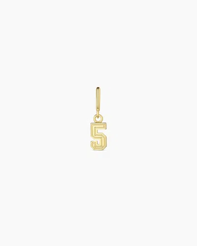 Gorjana Varsity Numbers Parker Charm In 18k Gold Plated