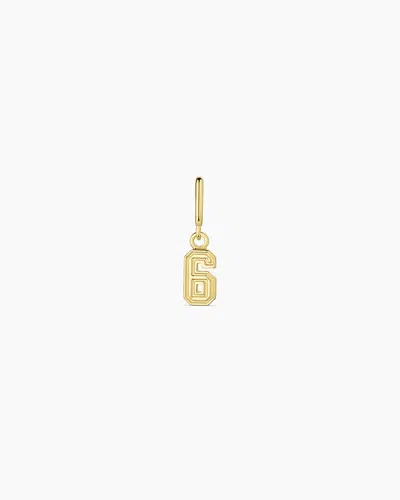 Gorjana Varsity Numbers Parker Charm In 18k Gold Plated