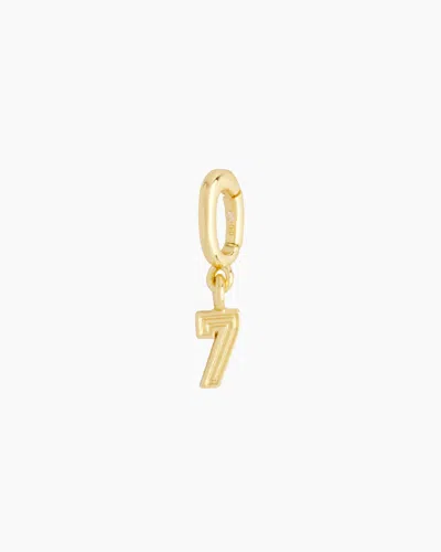 Gorjana Varsity Numbers Parker Charm In 18k Gold Plated