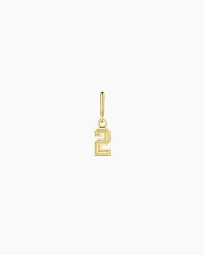 Gorjana Varsity Numbers Parker Charm In 18k Gold Plated
