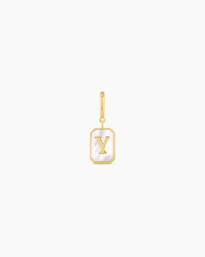 Gorjana Vintage Alphabet Parker Charm In 18k Gold Plated