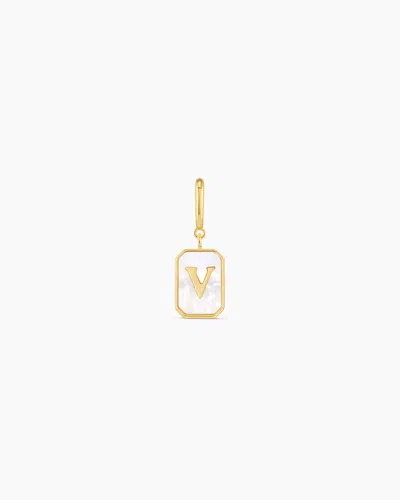 Gorjana Vintage Alphabet Parker Charm In 18k Gold Plated