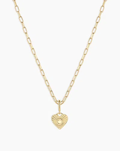 Gorjana Vintage Heart Alphabet Charm Necklace In 18k Gold Plated