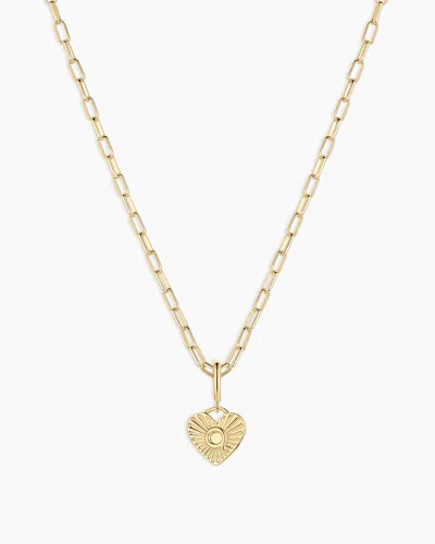 Gorjana Vintage Heart Alphabet Charm Necklace In 18k Gold Plated